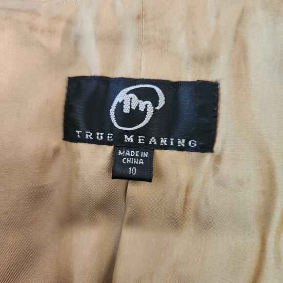 Vtg Y2K Blazer Jacket Size Medium Juniors Fairy Sequin Embellished Career Office - Picture 11 of 13